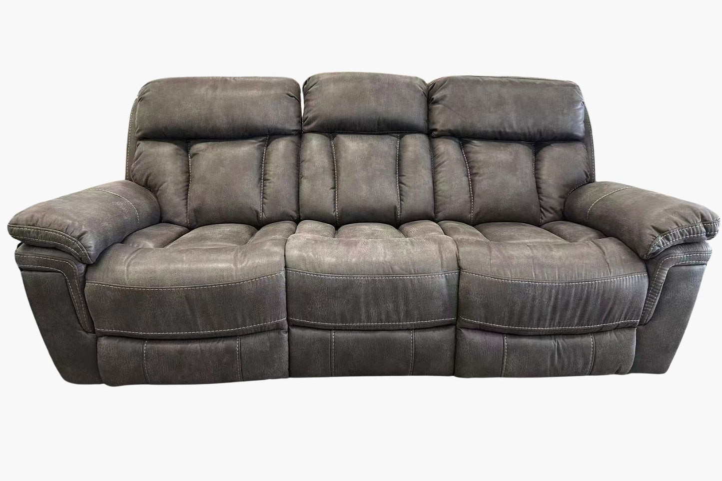 Jameson 3-seater with manual recliner Fabric, grey colour