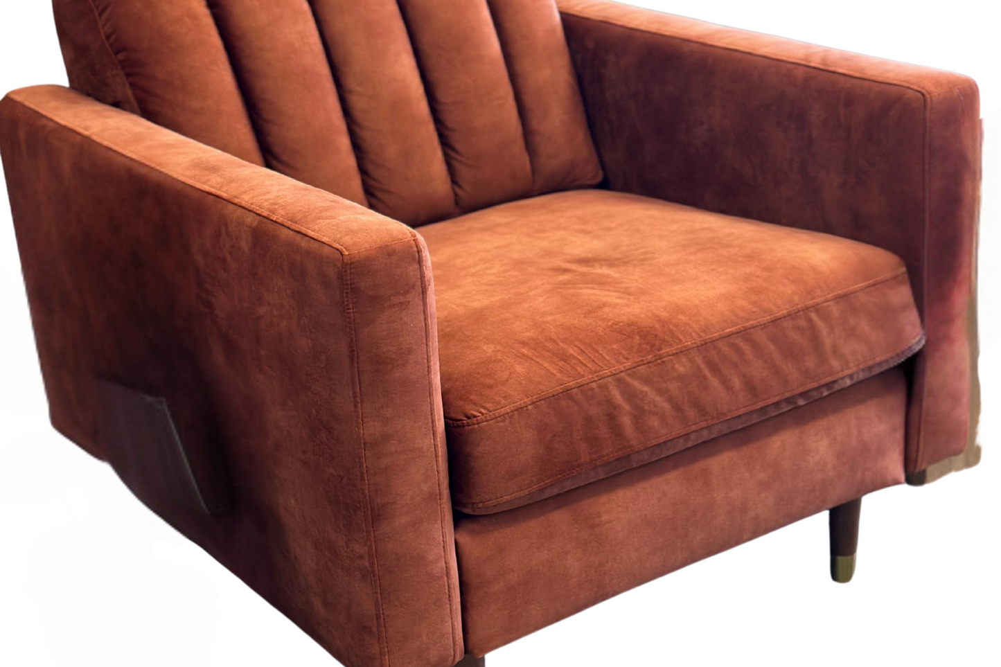 Wright Armchair Fabric, rust colour