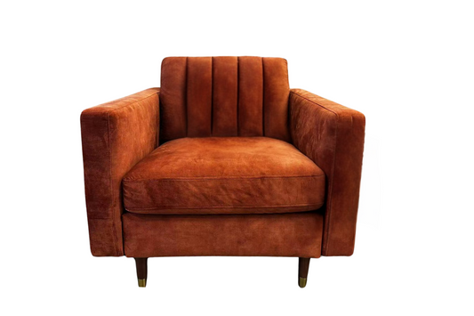 Wright Armchair Fabric, rust colour