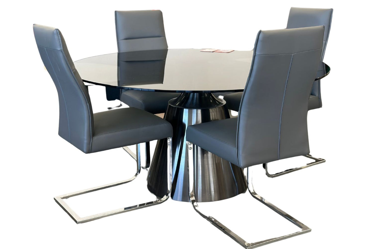 Cruz Dining table with glass top