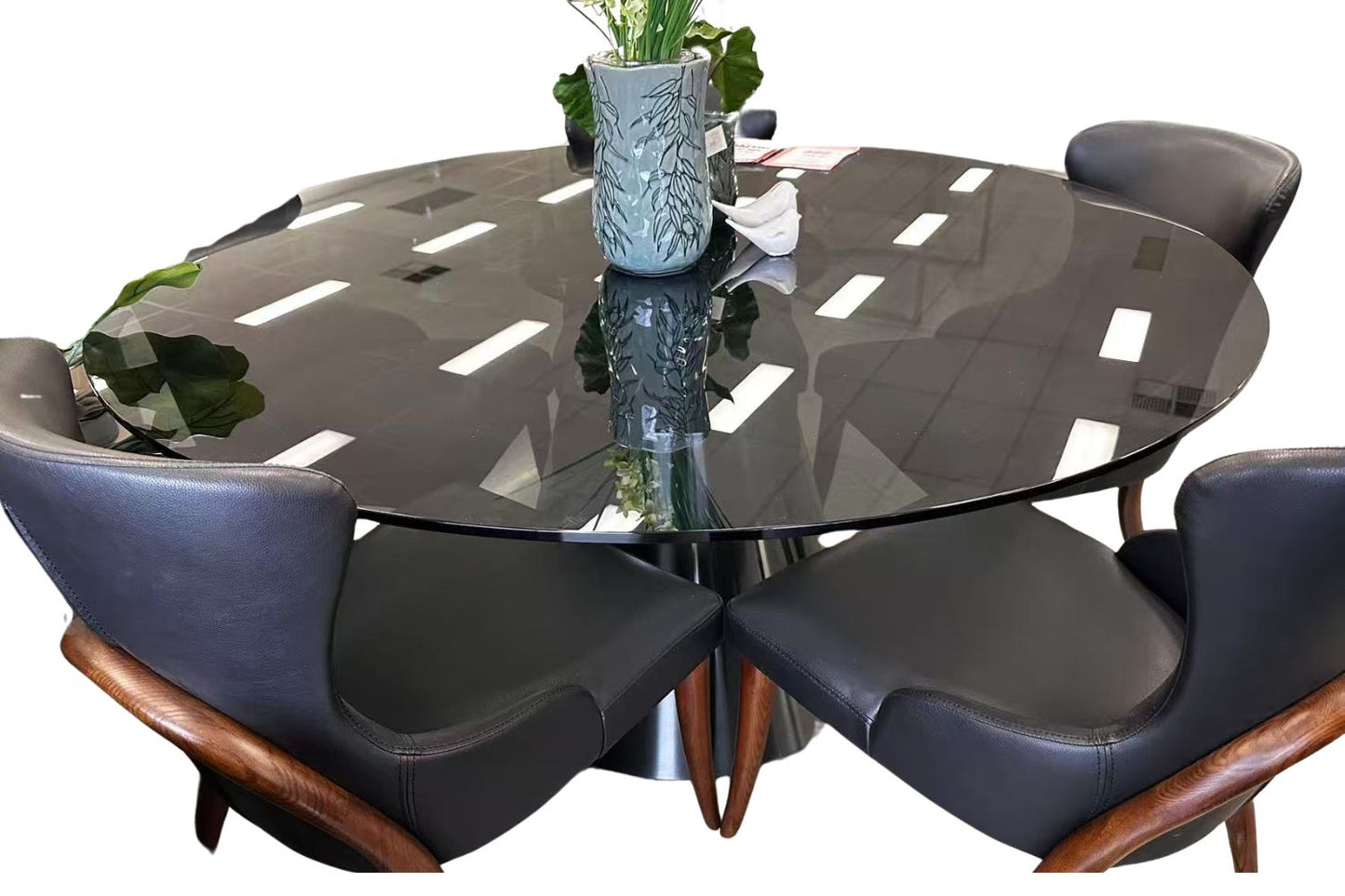 Cruz Dining table with glass top