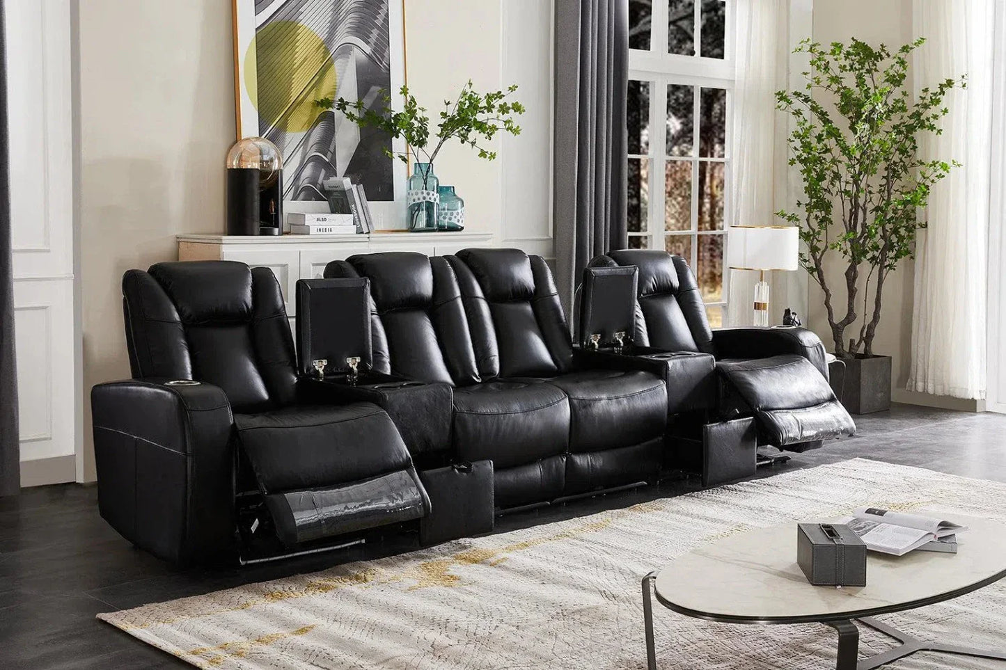 Chambers 6PC Leather Theatre Lounge