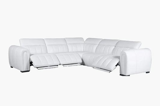Damian 6PC lounge, Pure white colour (Full leather)