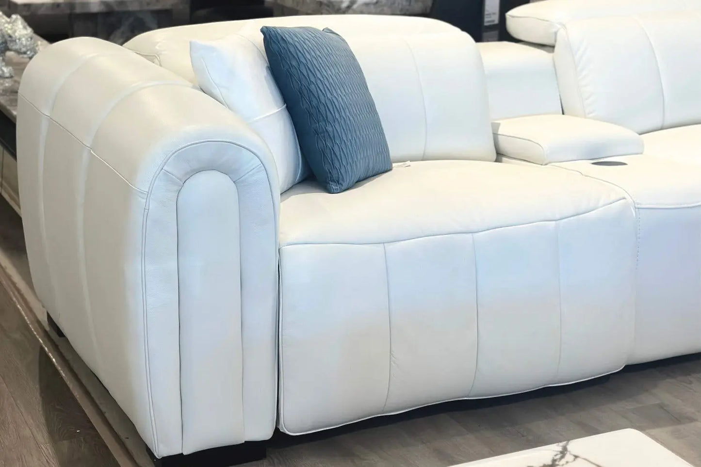Damian 6PC lounge, Pure white colour (Full leather)