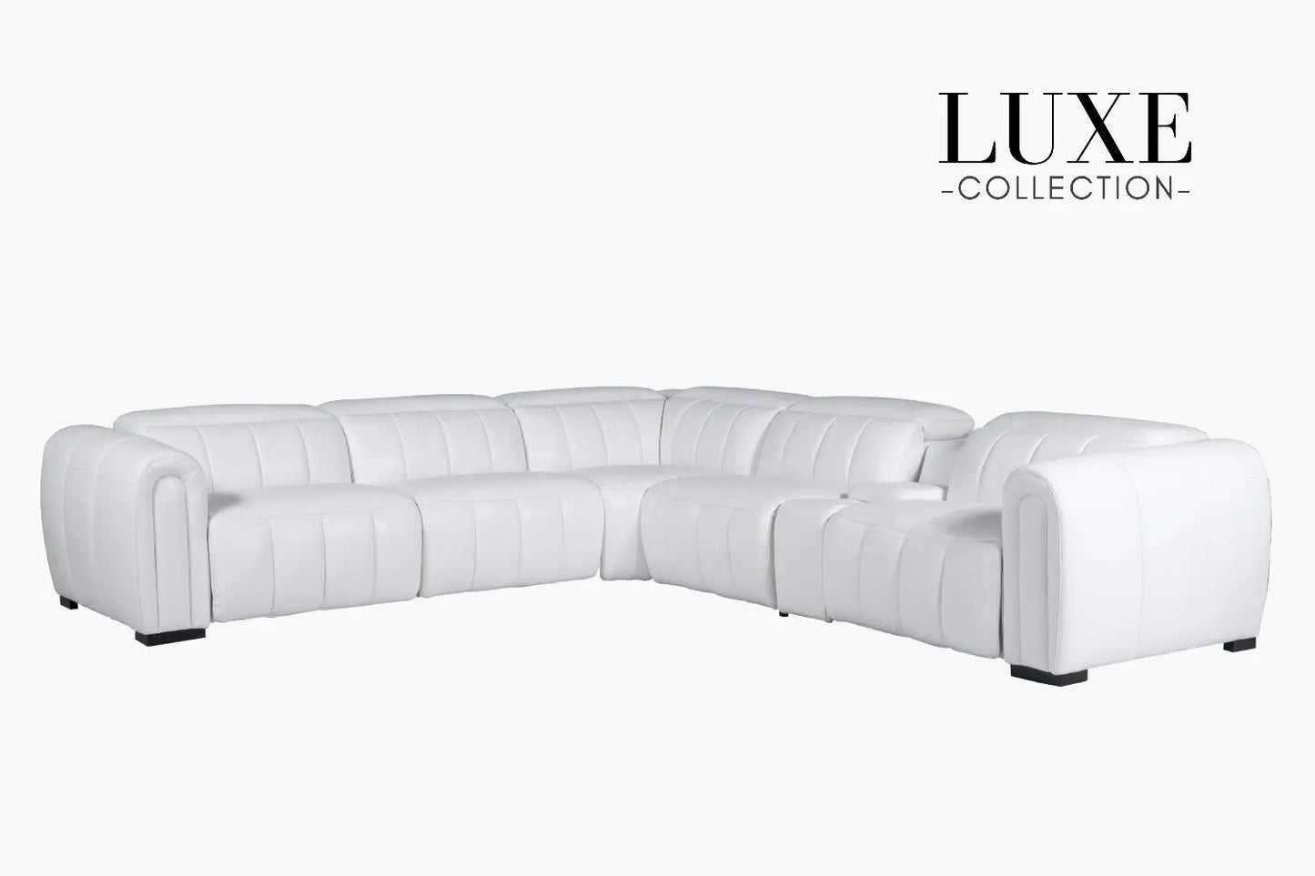 Damian 6PC lounge, Pure white colour (Full leather)