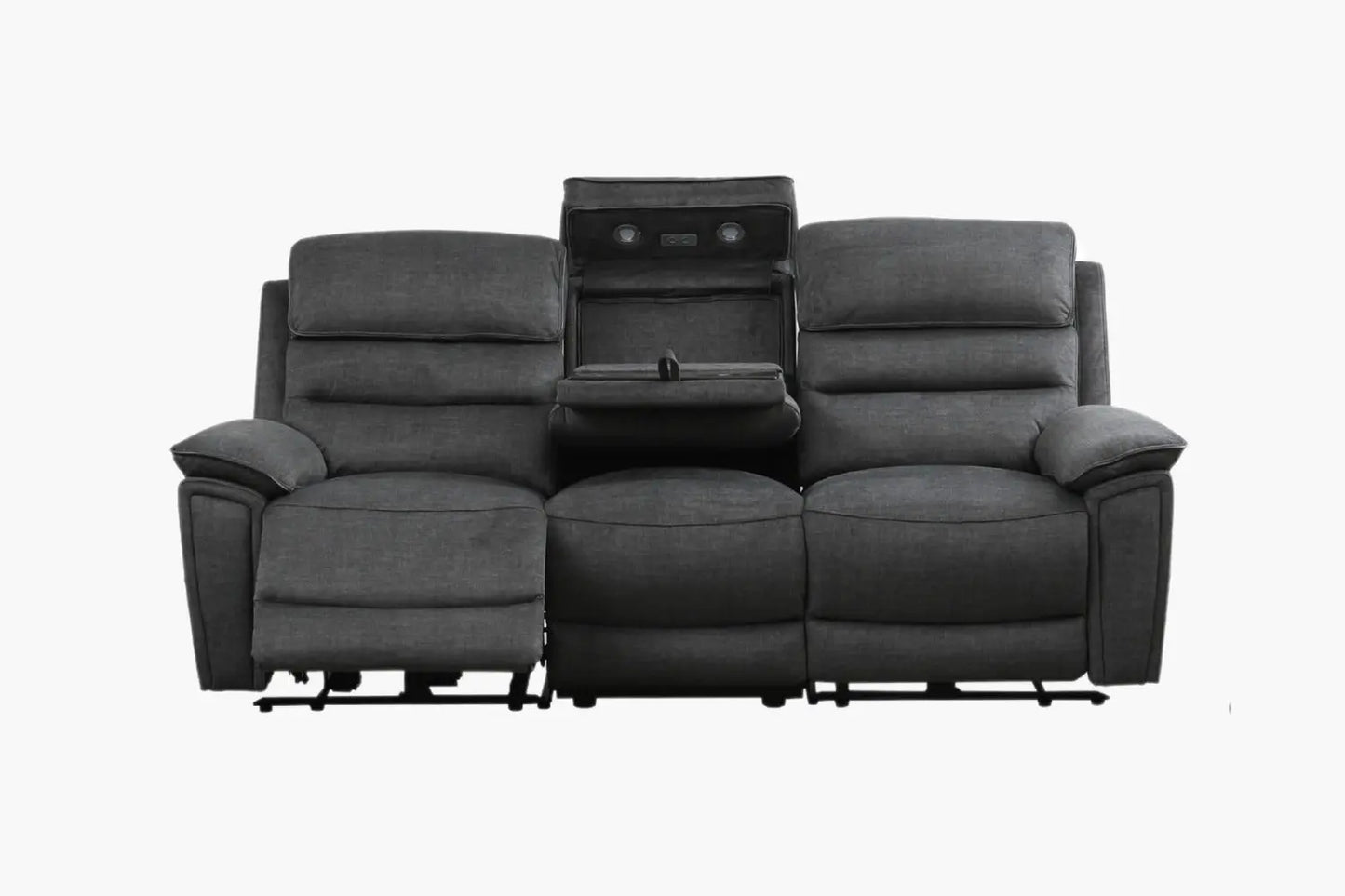 Kai electric 3-seater electric recliner, charcoal/slate colour