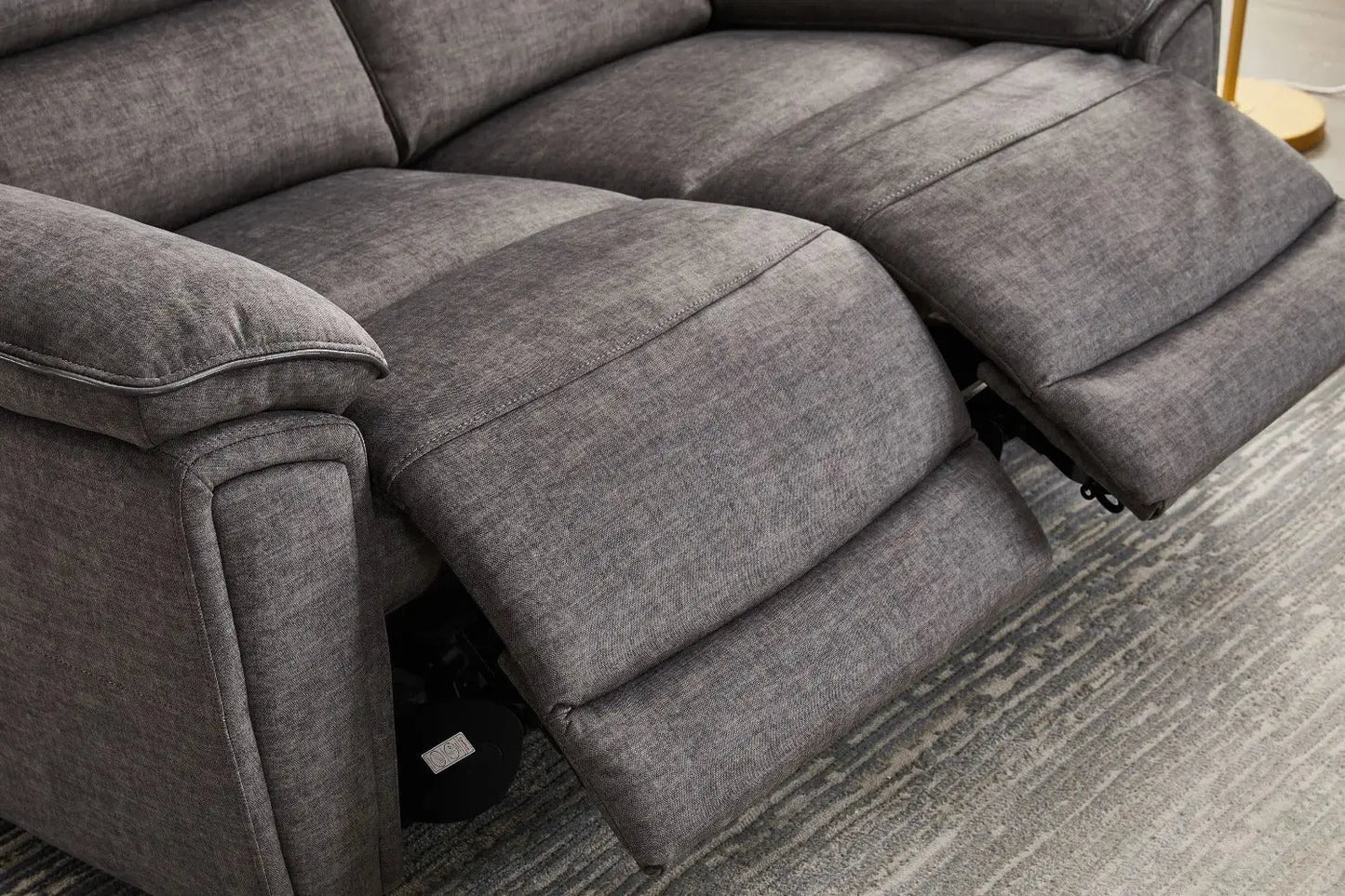 Kai electric 2-seater electric recliner, charcoal/slate colour