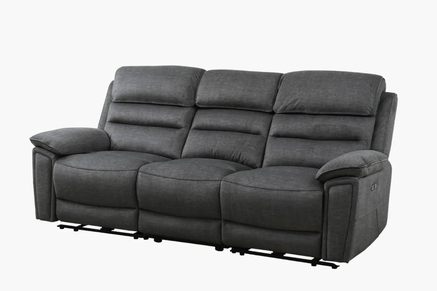 Kai electric 3-seater electric recliner, charcoal/slate colour
