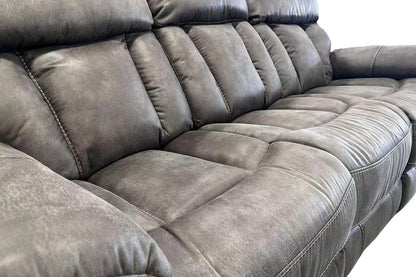 Jameson 3-seater with manual recliner Fabric, grey colour