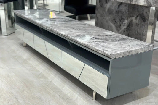 Harvey Marble Top TV Unit - Perth Furniture Outlet