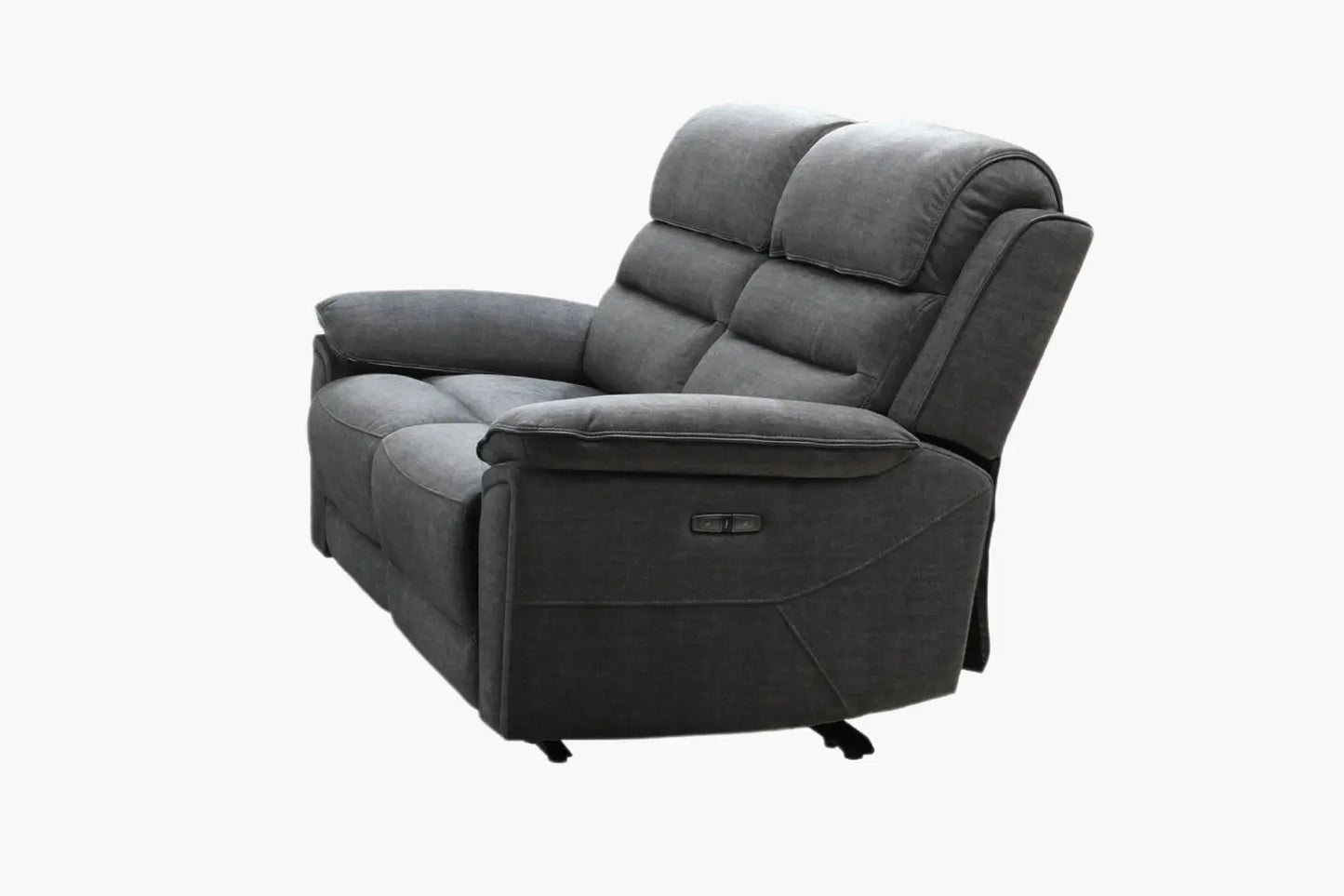 Kai electric 2-seater electric recliner, charcoal/slate colour