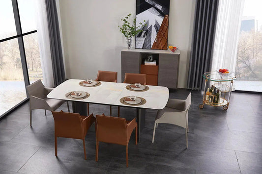 Manchester Ceramic Top Dining Table - Perth Furniture Outlet