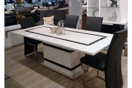 Tahana Marble Rectangle Dining Table - Perth Furniture Outlet