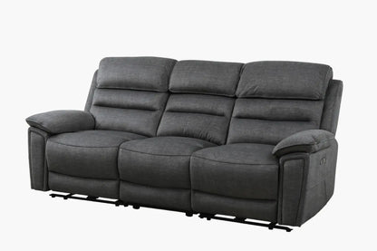 Kai electric 3-seater electric recliner, charcoal/slate colour