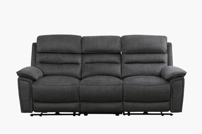 Kai electric 3-seater electric recliner, charcoal/slate colour