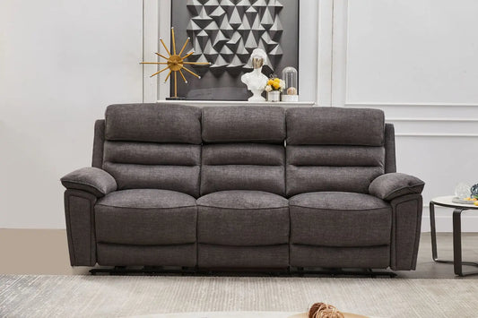 Kai electric 3-seater electric recliner, charcoal/slate colour